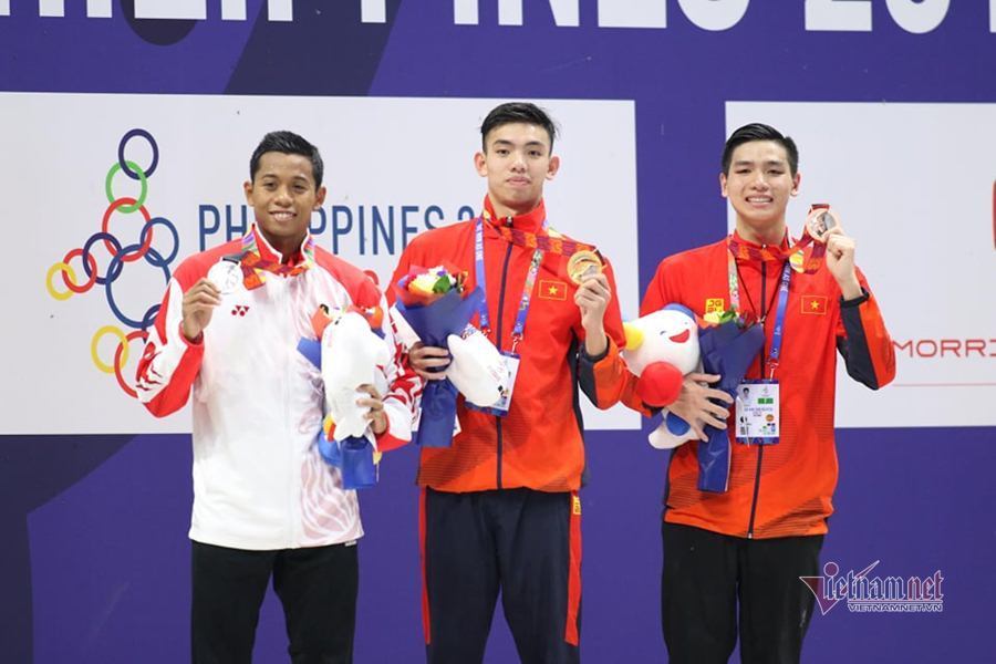 Video Nguyễn Huy Hoàng phá kỷ lục SEA Games, giành HCV 1500m tự do