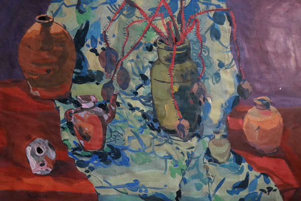 Hoạ sĩ Lương Văn Tiến với niềm mê đắm bột màu