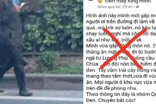 Người đàn ông Tiền Giang tung tin nhóm mặc đồ đen ăn xin bị triệu tập