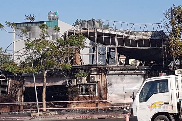 Cháy cửa hàng lẩu ở Vĩnh Phúc, 4 người tử vong