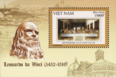 Phát hành bộ tem Leonardo da Vinci