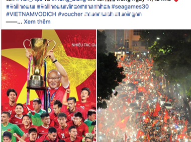 Hàng quán đua nhau giảm giá ăn mừng đội tuyển bóng đá Việt Nam giành huy chương vàng SEA Games