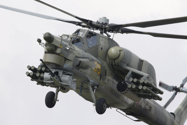 Trực thăng quân sự rơi ở Nga, hai phi công thiệt mạng