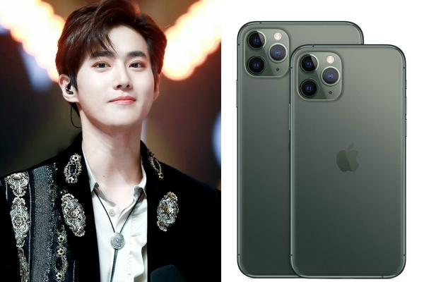 Fan ném iPhone 11 Pro Max lên sân khấu tặng Suho (EXO)