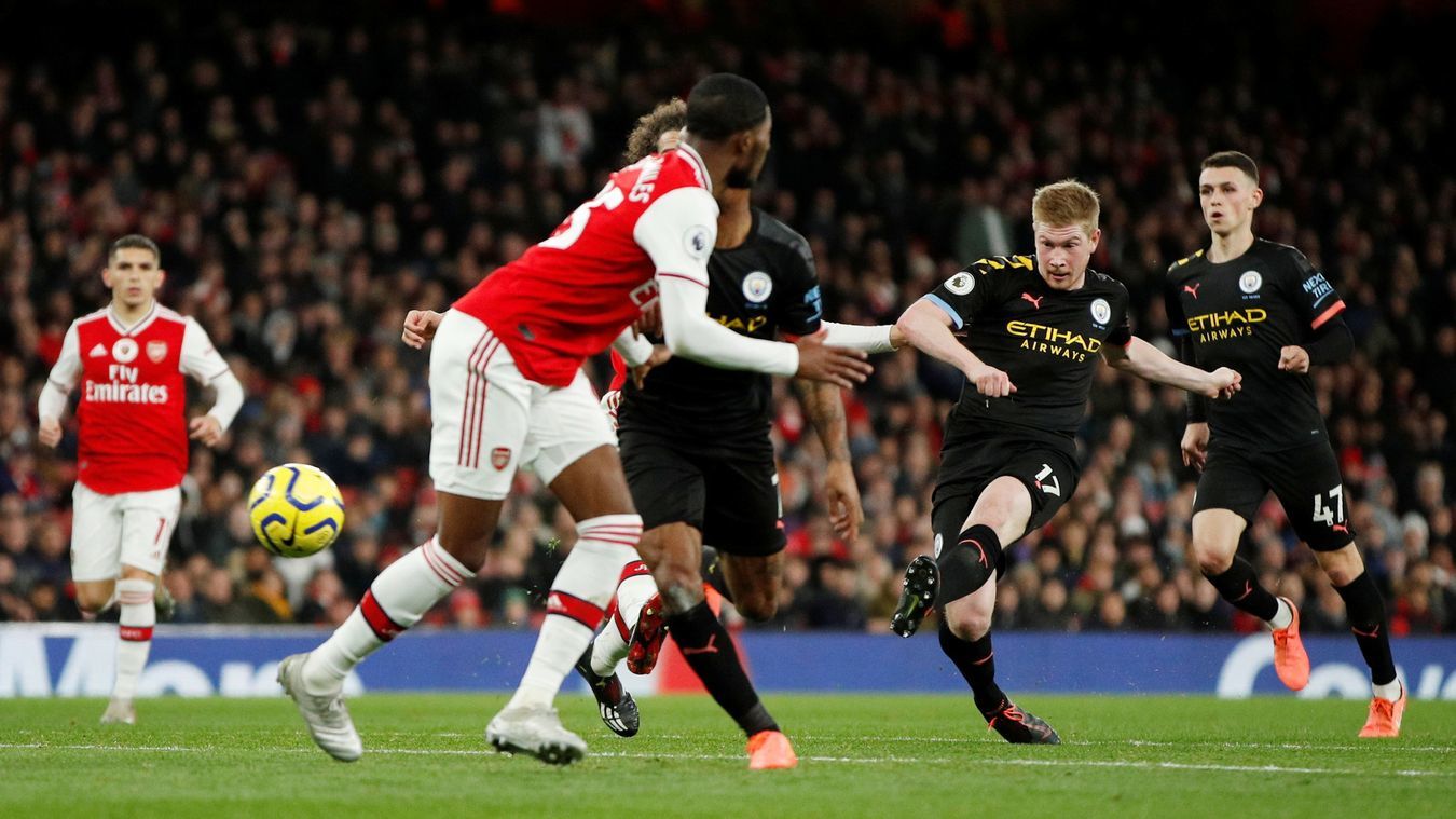 Man City đè bẹp Arsenal nhờ cú đúp của De Bruyne