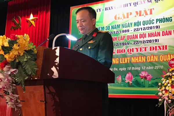 Công bố quyết định ngày truyền thống lực lượng vũ trang nhân dân quận Đống Đa