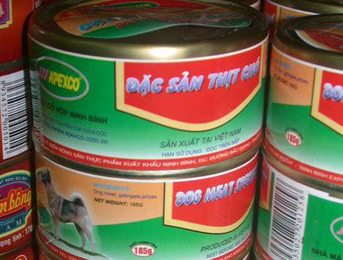Hoang mang hình ảnh thịt chó đóng hộp được sản xuất tại Ninh Bình