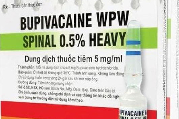 Tạm ngừng cung cấp thuốc gây tê Bupivacaine