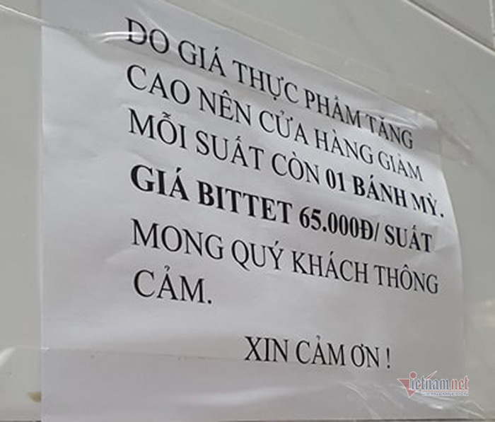 Cháo trai tăng giá, bò bít tết giảm khẩu phần... lý do bá đạo của bà chủ