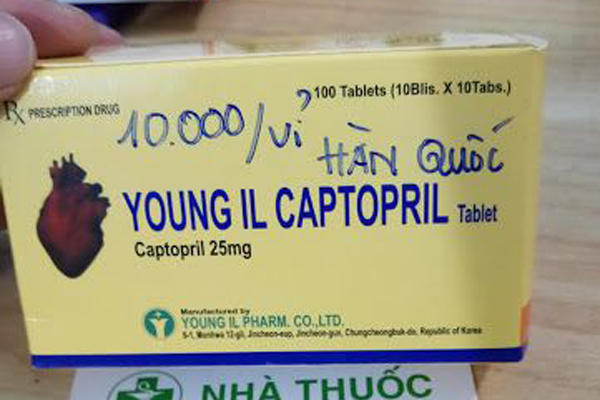 Thu hồi thuốc tim mạch Young II Captopril