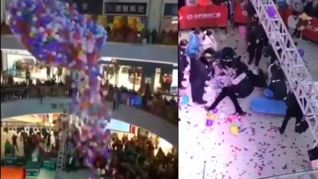 Dân Trung Quốc giẫm đạp lên nhau để nhặt bóng