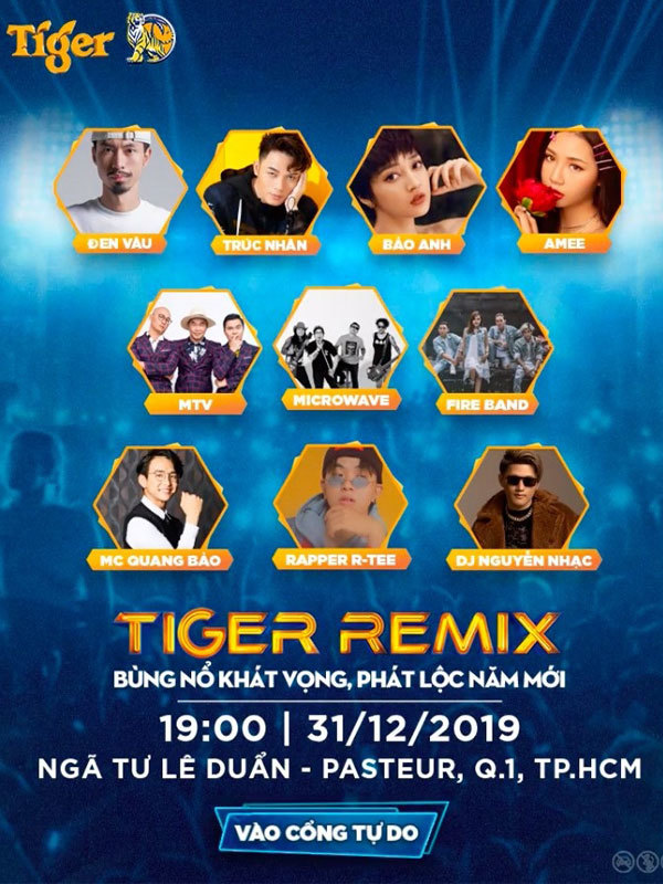 Dàn sao đình đám tụ hội Tiger Remix 2020