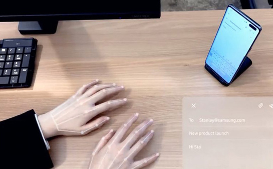CES 2020: Samsung trình diễn công nghệ bàn phím vô hình dành cho smartphone