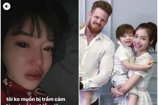 Elly Trần nằm khóc trong bóng tối, ẩn ý chồng ngoại tình