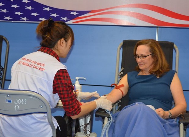 US Embassy hosts blood donation campaign