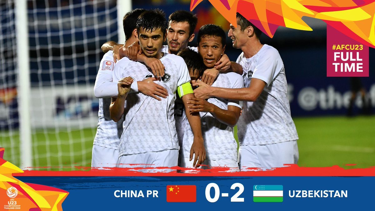 Video bàn thắng U23 Trung Quốc 0-2 U23 Uzbekistan