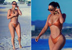 Kim Kardashian khoe thân hình phồn thực trên biển