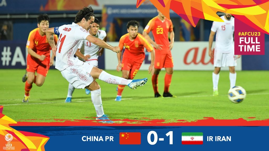 Hạ U23 Trung Quốc, U23 Iran vẫn ngậm ngùi dừng bước