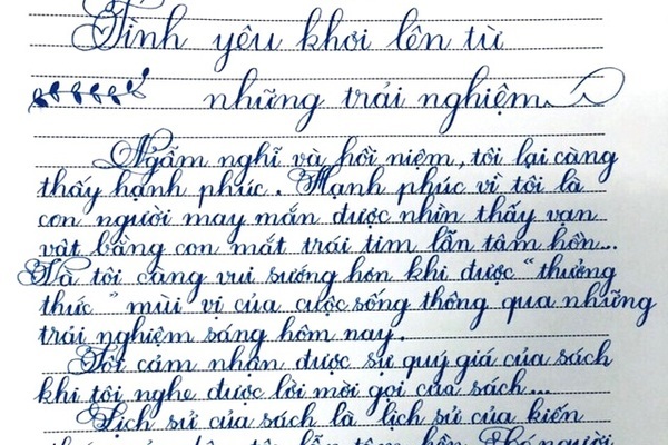 Những bài thi có nét chữ đẹp của học sinh Sài Gòn