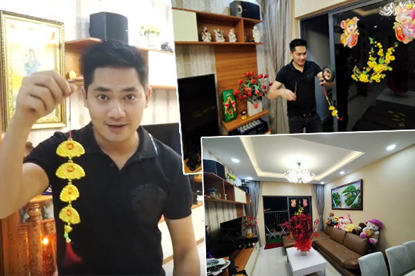 Minh Luân trang trí căn hộ rộng 100m2 đón Tết