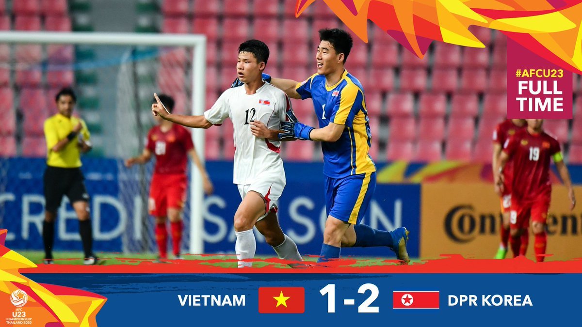 Video bàn thắng U23 Việt Nam 1-2 U23 Triều Tiên