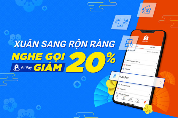 Nạp tiền điện thoại qua AirPay ‘lời’ đến 20%