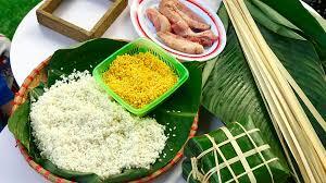 Vietnamese square sticky rice cake