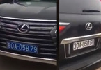 Xe Lexus đầu đeo biển xanh 80A, đuôi biển trắng đi chùa Tam Chúc