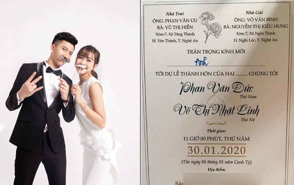 40 mâm cỗ trong tiệc cưới cầu thủ Phan Văn Đức và hot girl xứ Nghệ
