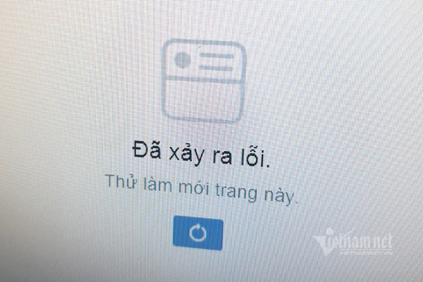 Facebook đang lỗi, người dùng không thể tải bản tin News Feed
