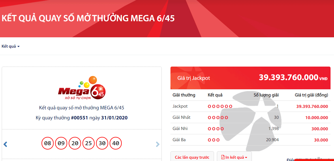 Ngay đầu năm mới, Vietlott nổ độc đắc hơn 39 tỷ đồng