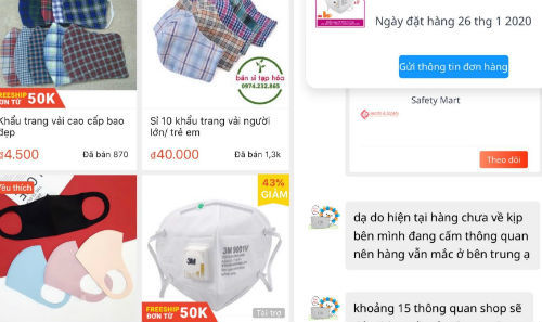 Lên mạng mua khẩu trang, hét giá 5,5 triệu, hẹn nửa tháng giao hàng