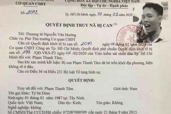 Truy nã kẻ đang giữ 1 tỷ của nghi can nổ súng bắn chết 5 người