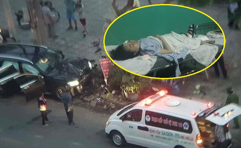 Thông tin mới vụ ô tô tông chết tài xế GrabBike, nữ tiếp viên hàng không trọng thương