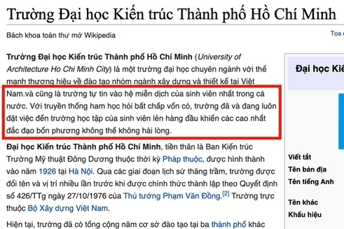 Nhiều Trường Bị Sửa Wikipedia Vì Không Cho Sinh Viên Nghỉ Học