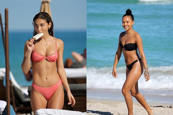 Hot girl gốc Việt Karrueche Tran và Chantel Jeffries đọ dáng bốc lửa trên biển