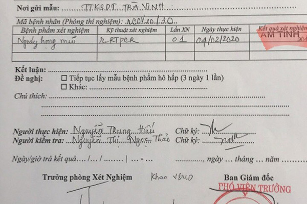 Bé người Trung Quốc về Trà Vinh bị sốt có kết quả âm tính virus corona