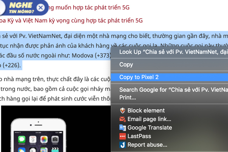 Cách sao chép dữ liệu từ máy tính sang smartphone bằng Google Chrome