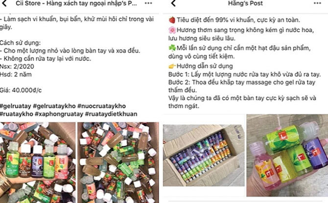 Người tiêu dùng cẩn trọng với gel rửa tay trôi nổi bán tràn lan trên mạng
