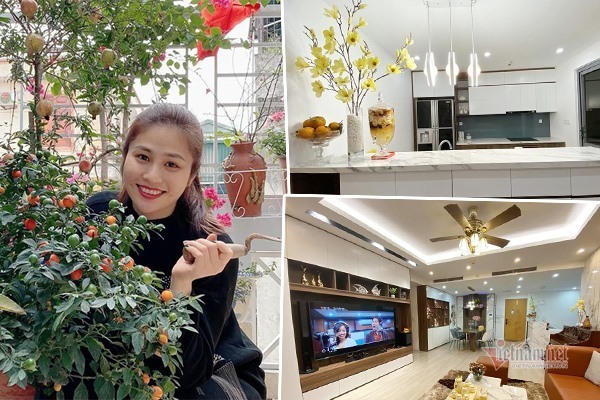 Nhà trang nhã, nhiều hoa của BTV thời sự 19h Minh Trang