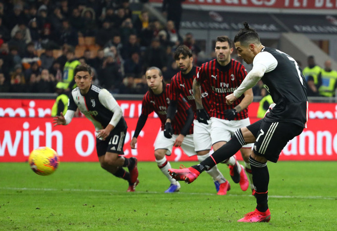 Ronaldo ghi bàn phút 90, Juventus thoát thua trên sân Milan
