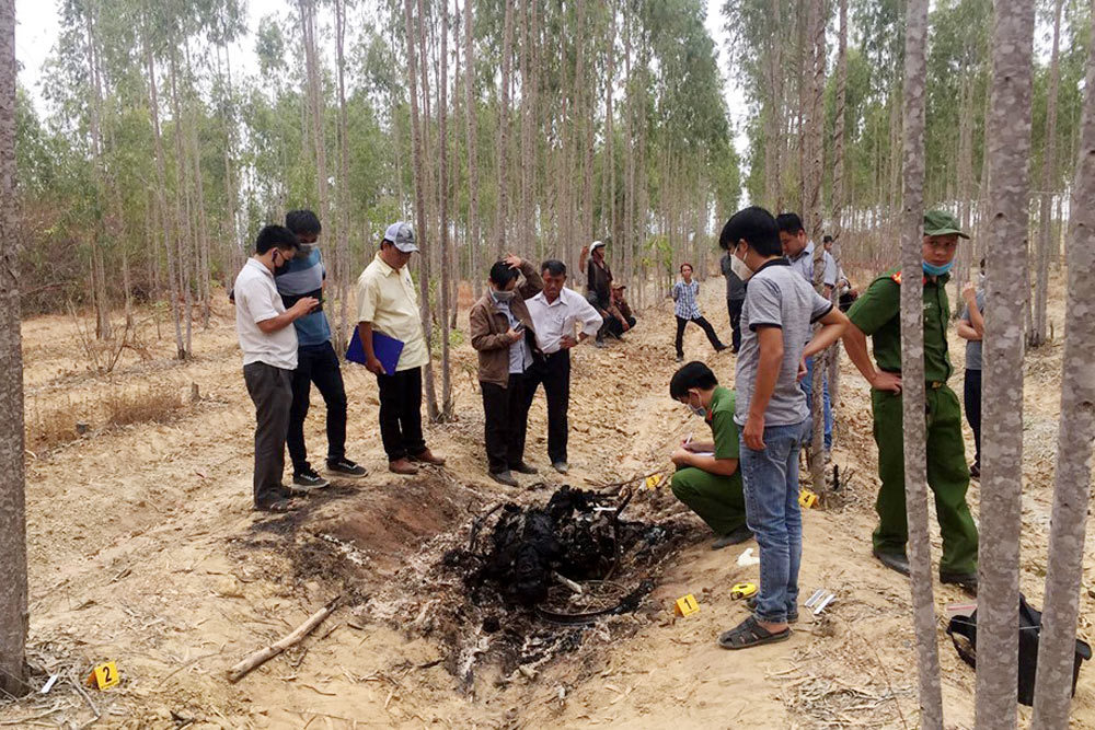 Bé trai 10 tuổi bị sát hại, nghi thủ phạm tự thiêu ở Bình Thuận