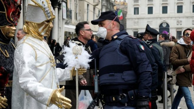 Coronavirus: Venice Carnival closes as Italy imposes lockdown