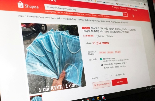 Nhiều gian hàng trên Shopee và Sendo trục lợi từ dịch Covid-19