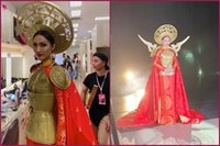 Hoài Sa 'trong áo dài, ngoài áo giáp' như chiến binh tại Hoa hậu Chuyển giới quốc tế 2020