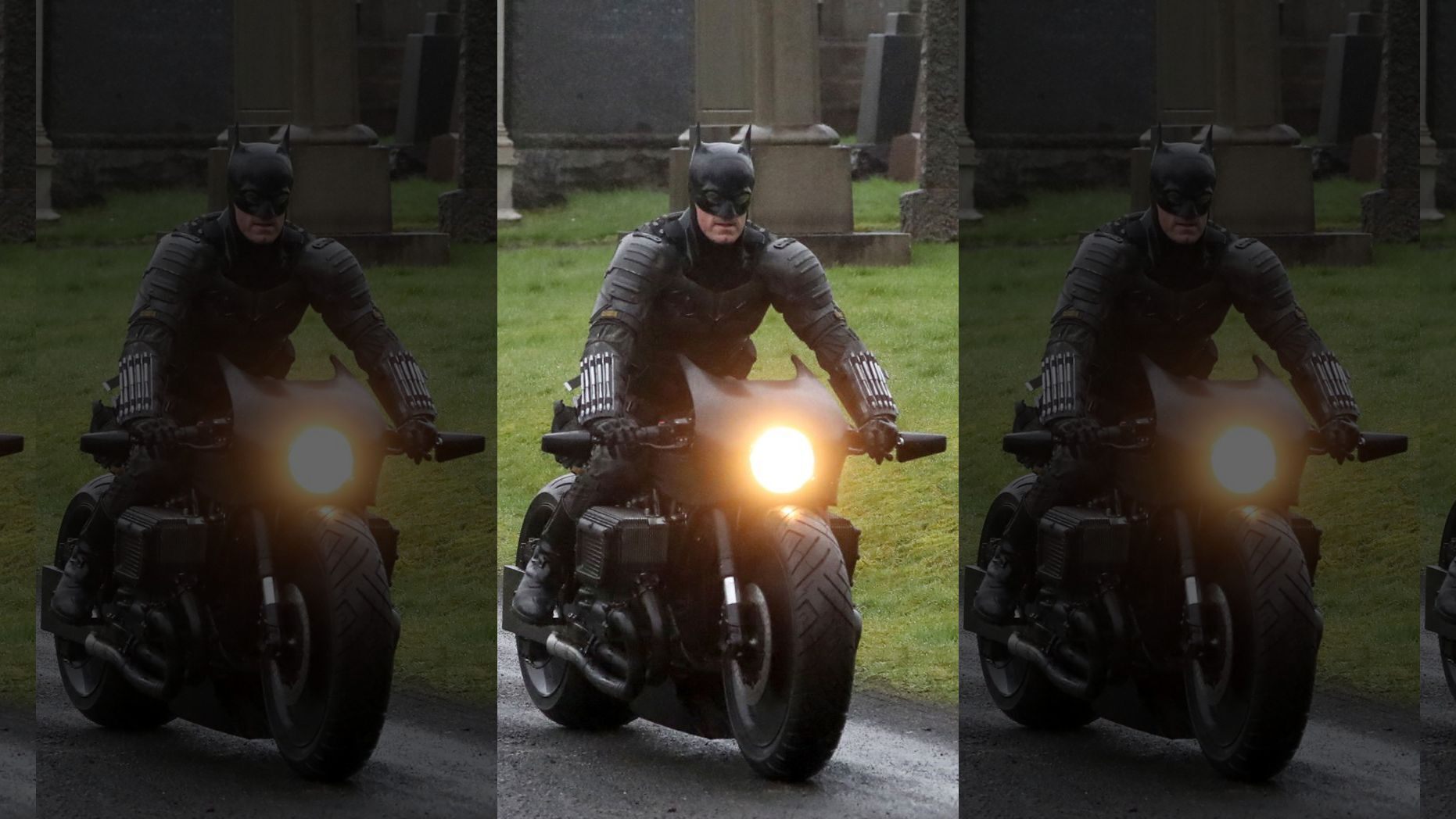 Siêu mô tô mới của Người Dơi hé lộ qua ảnh phim trường