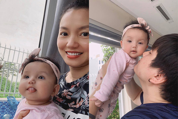 Con gái xinh như búp bê của Nguyễn Ngọc Anh và chồng kém tuổi