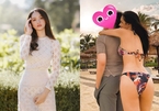 Hương Giang mặc bikini tình tứ ôm trai lạ trên bờ biển