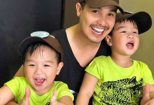 Cặp song sinh 'nam thần' của diễn viên Baggio và Quỳnh Trâm