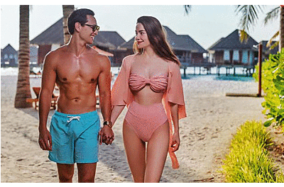 Mê mẩn với bộ ảnh ngoài biển của Hồ Ngọc Hà và Kim Lý
